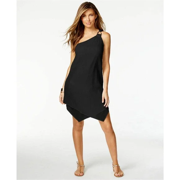michael kors beach dress Sexy Michael Kors Turquoise Blue Teal Geometric Long Beach Travel Shift Dress